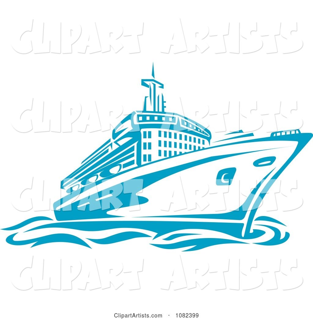 Blue Cruise Ship