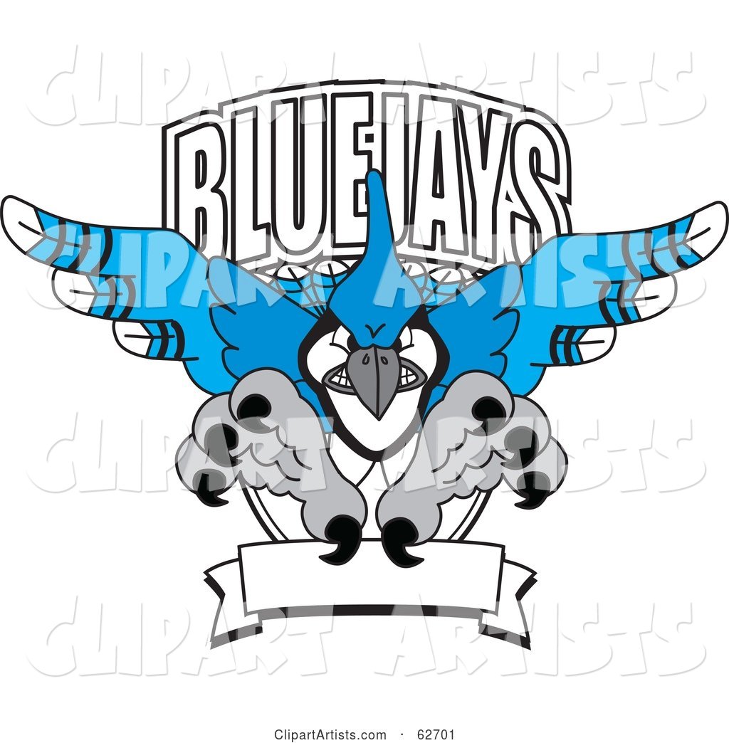 Blue Jays Character School Mascot Logo