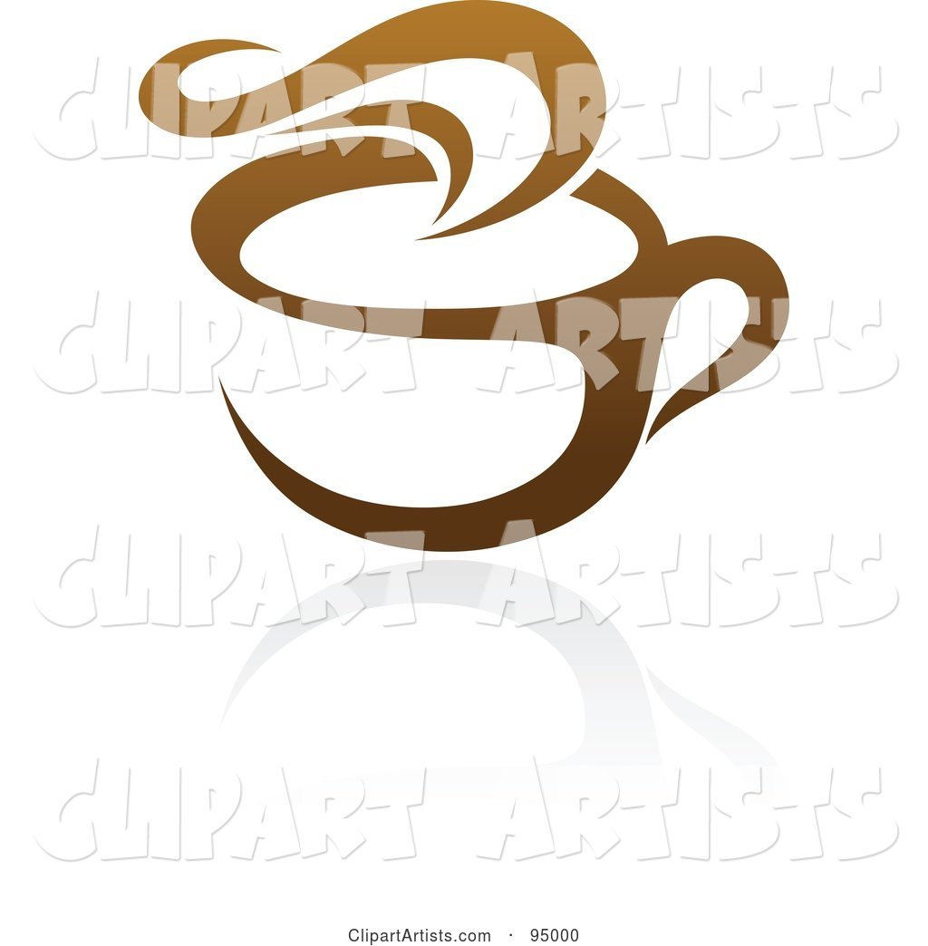 Brown Steamy Coffee Logo Design or App Icon - 4