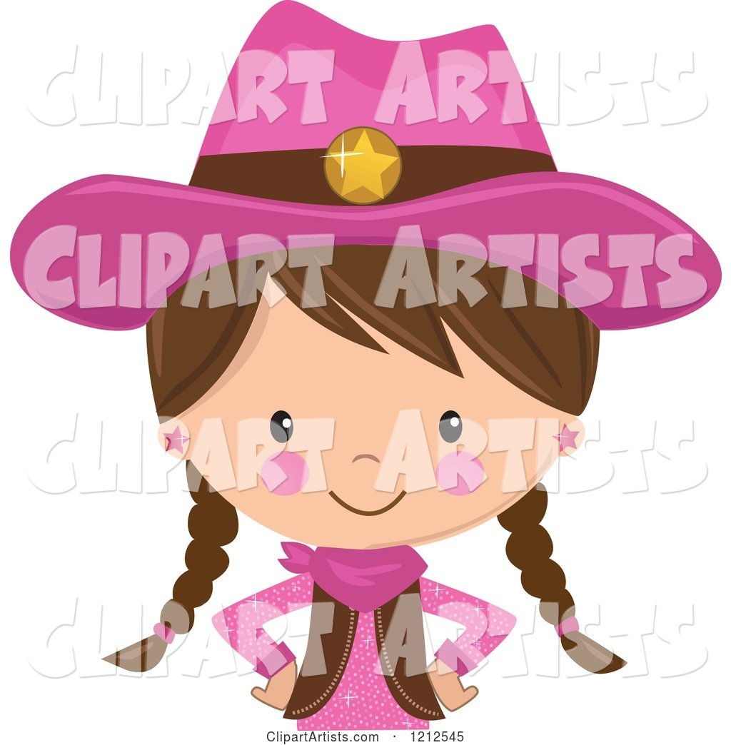 Brunette Cowgirl with Braids and a Pink Outfit from the Belly up