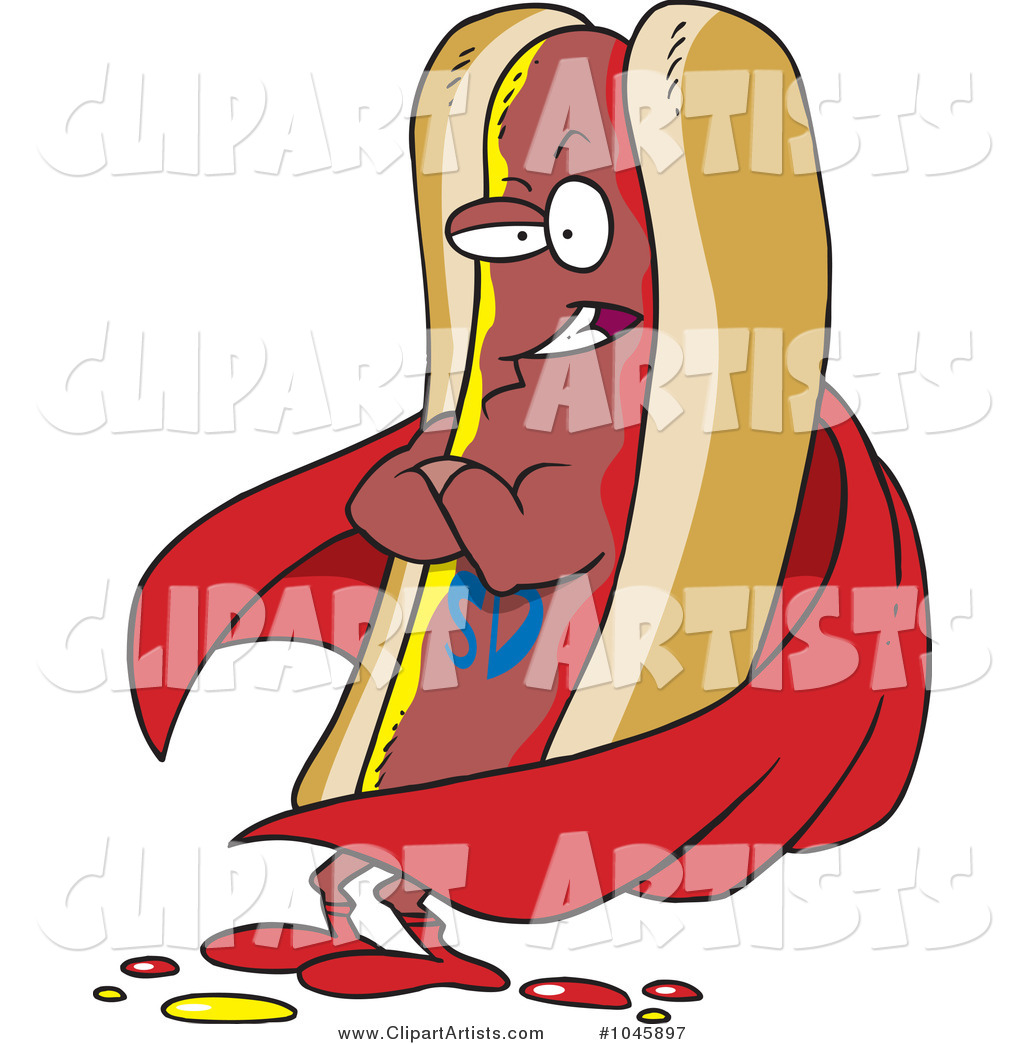 Cartoon Super Hot Dog