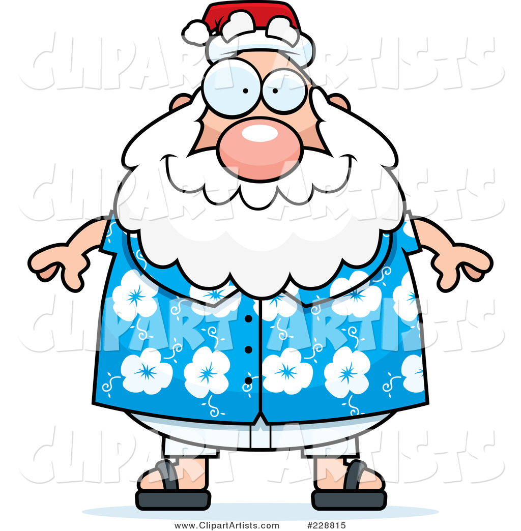 Chubby Santa in a Hawaiian Shirt