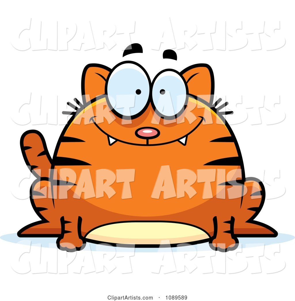 Chubby Smiling Orange Tabby Cat