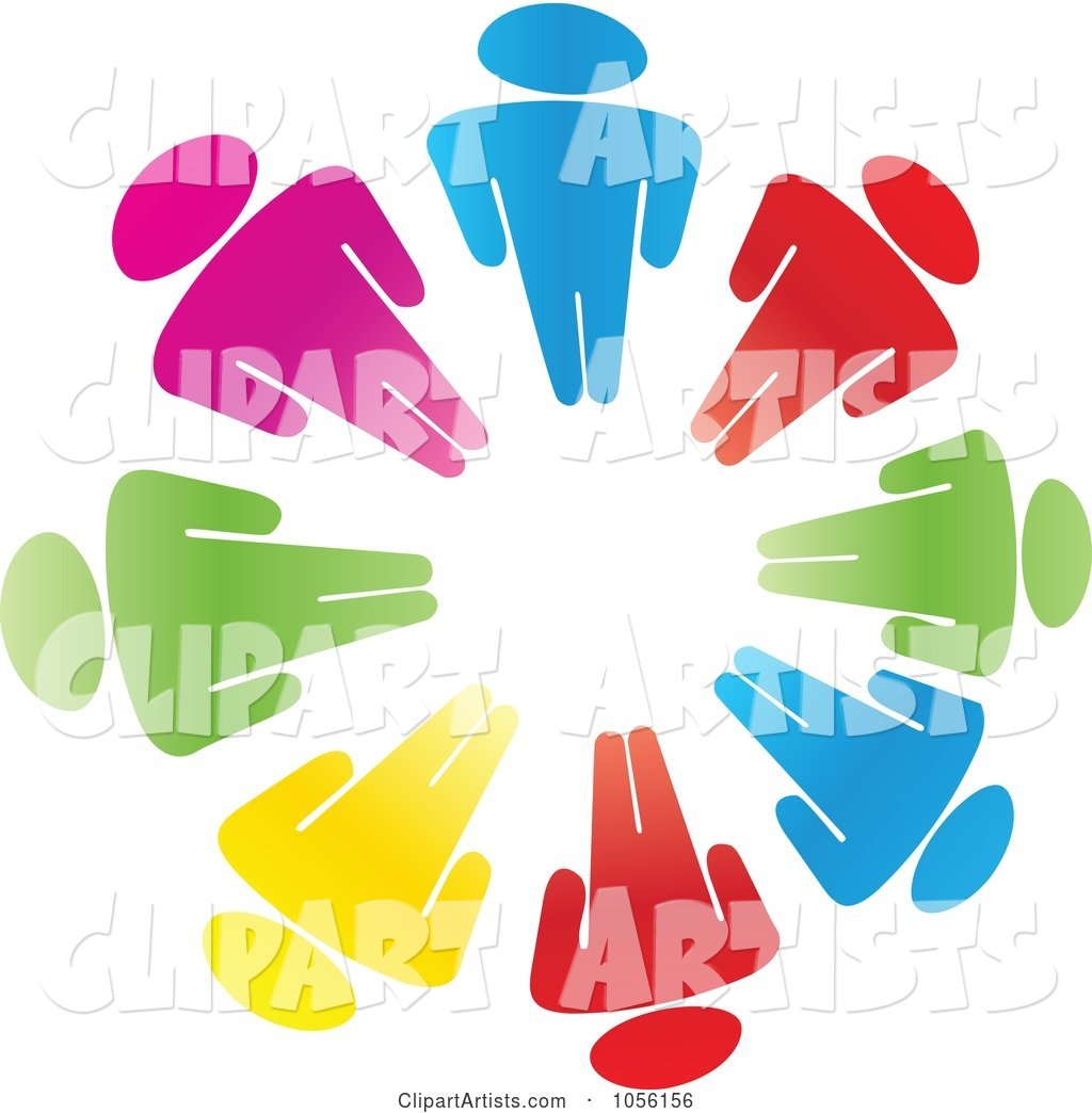 Circle of Colorful Diverse People