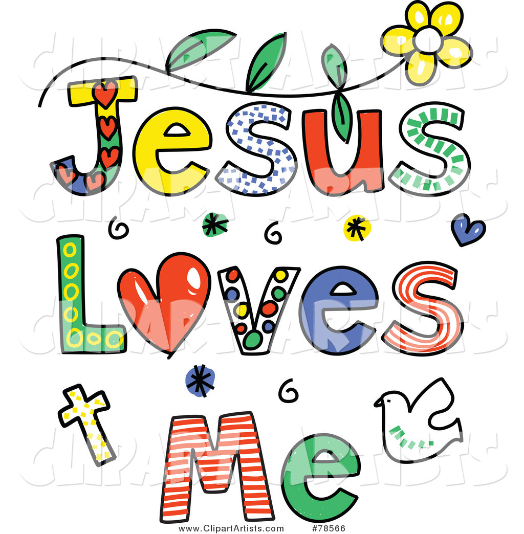 Colorful Jesus Loves Me Words