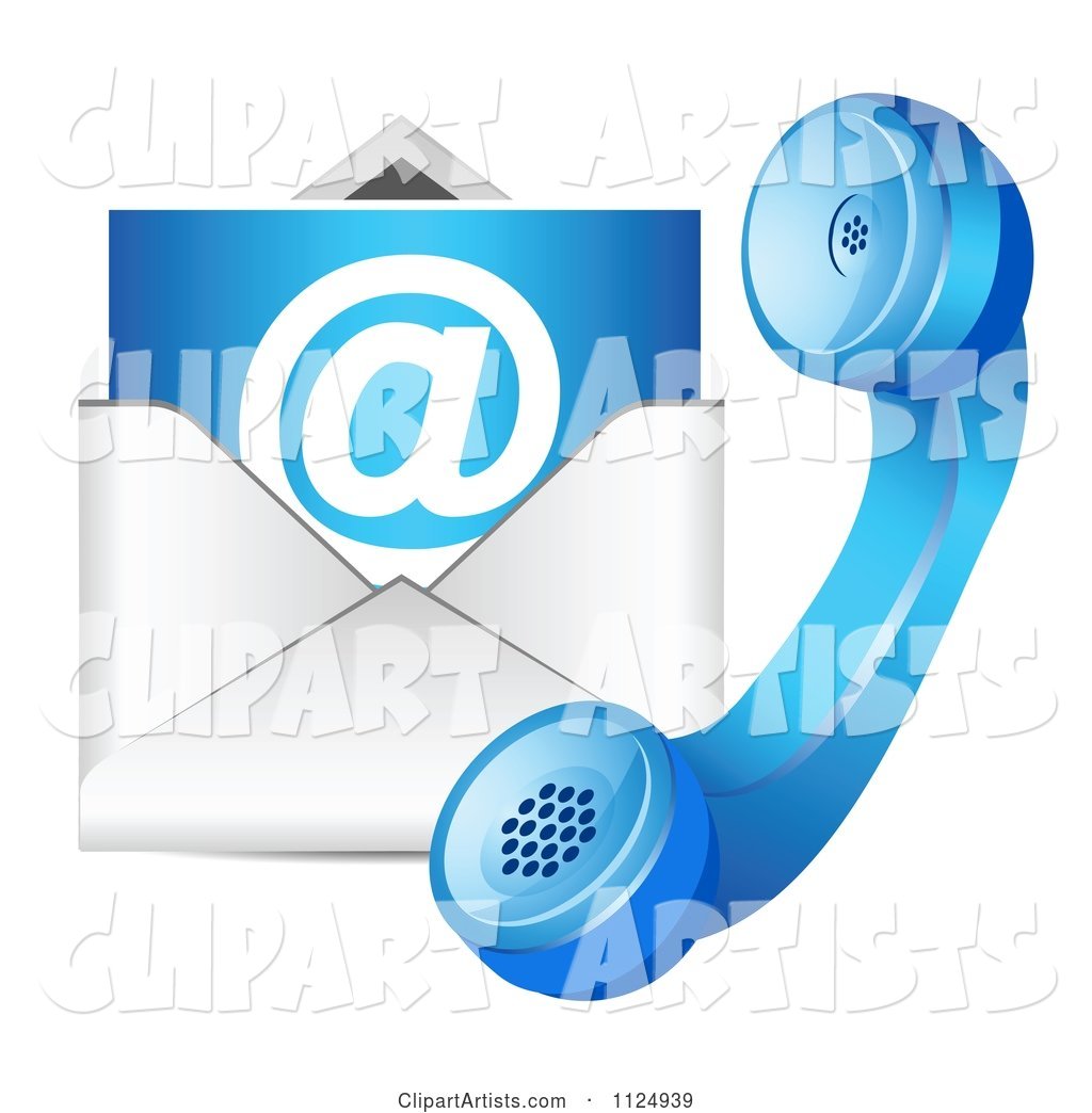 Contact Icon of a Telephone and Email Envelope