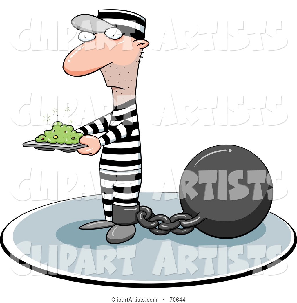 Convict Carrying a Stinky Plate of Food