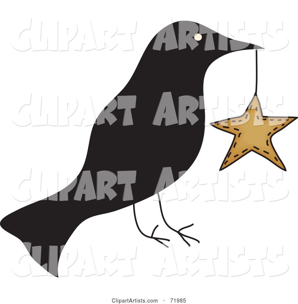 Crow Carrying a Star