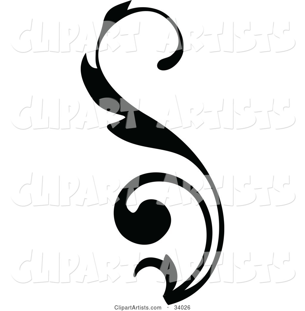 Curving Leafy Scroll