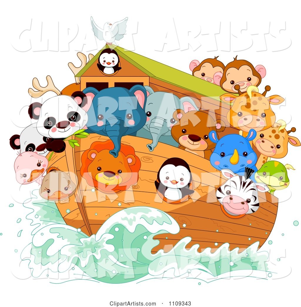 Cute Animals Aboard Noahs Ark