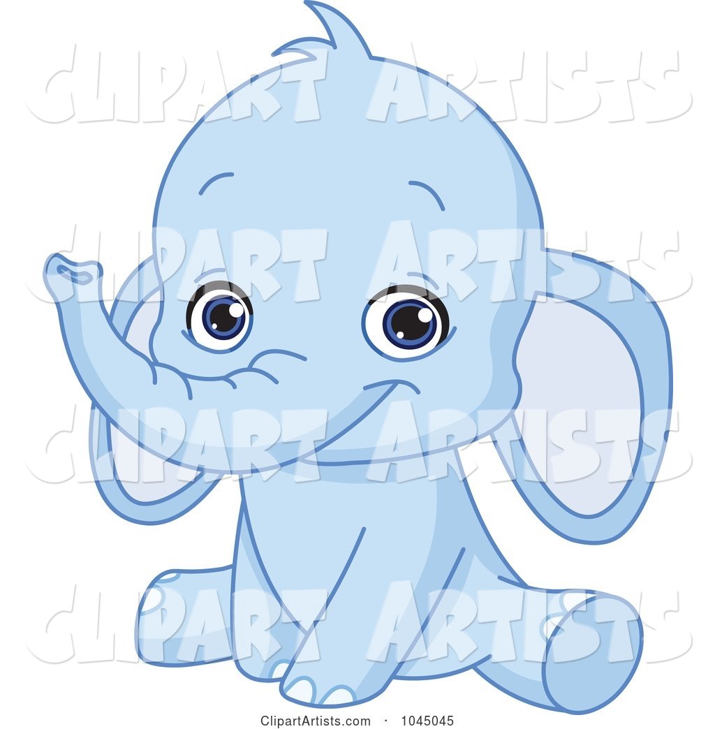 Cute Bue Baby Elephant