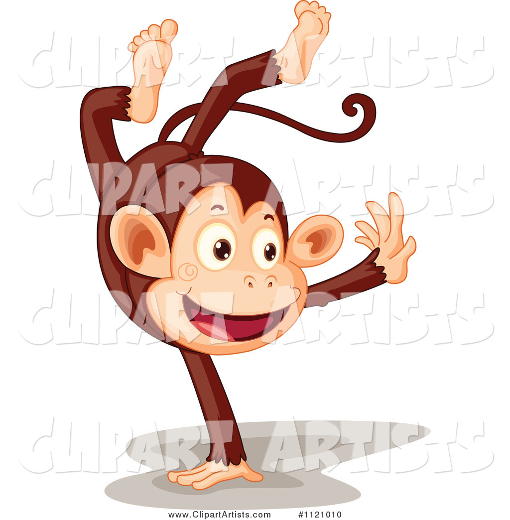 Cute Monkey Doing a Hand Stand 2