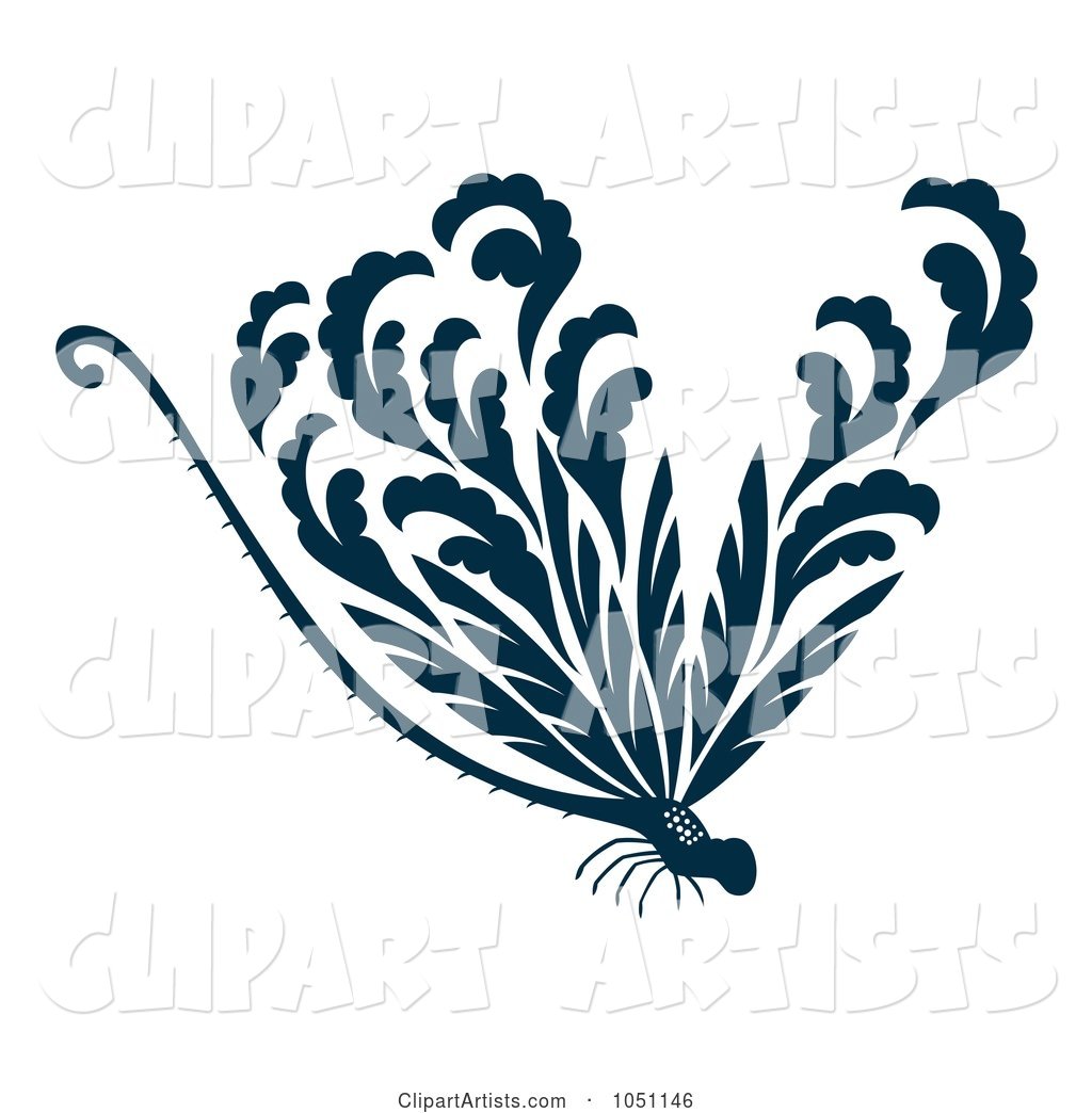 Decorative Dark Blue Dragonfly
