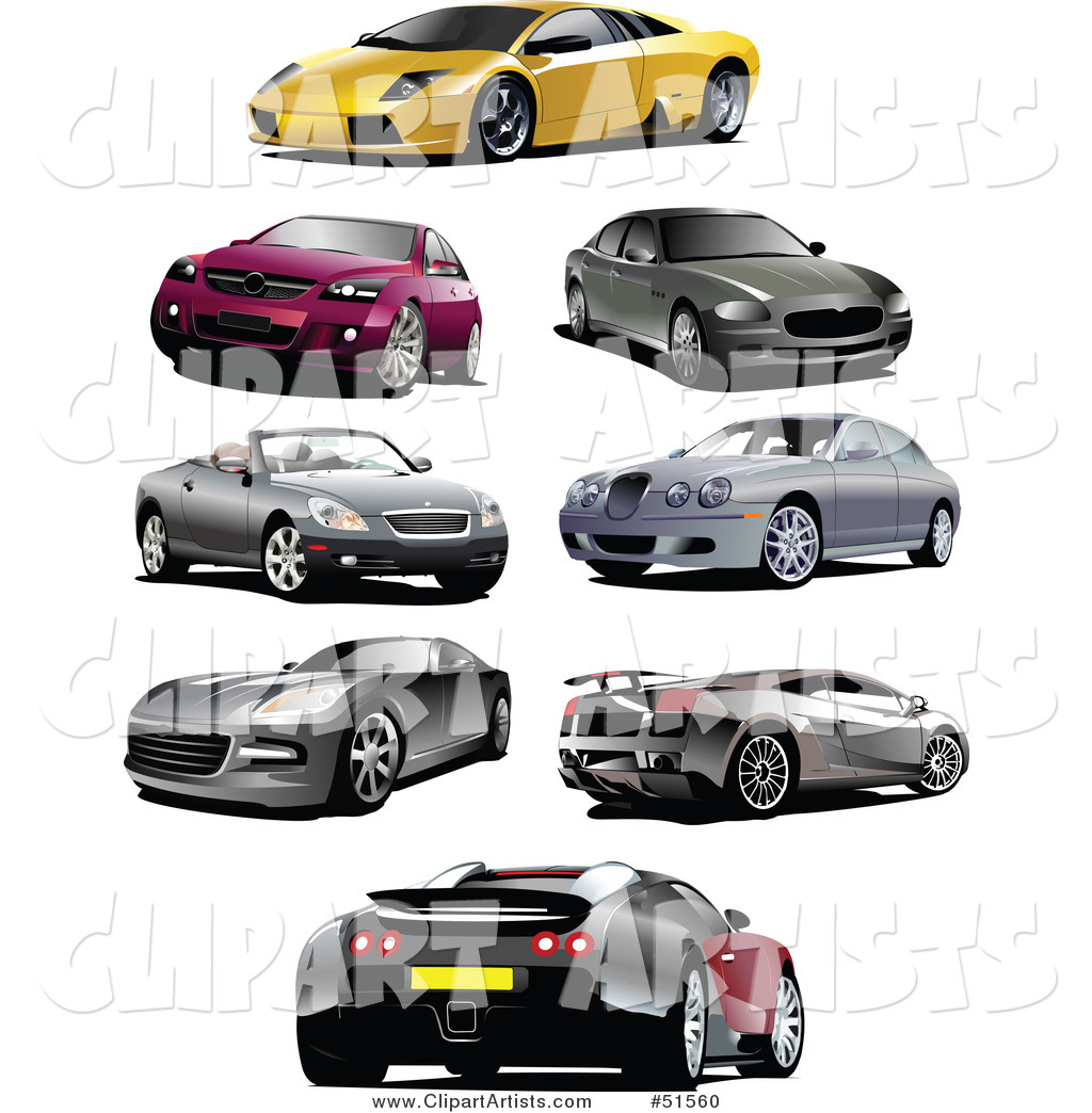 Digital Collage of Coupes and Sports Cars