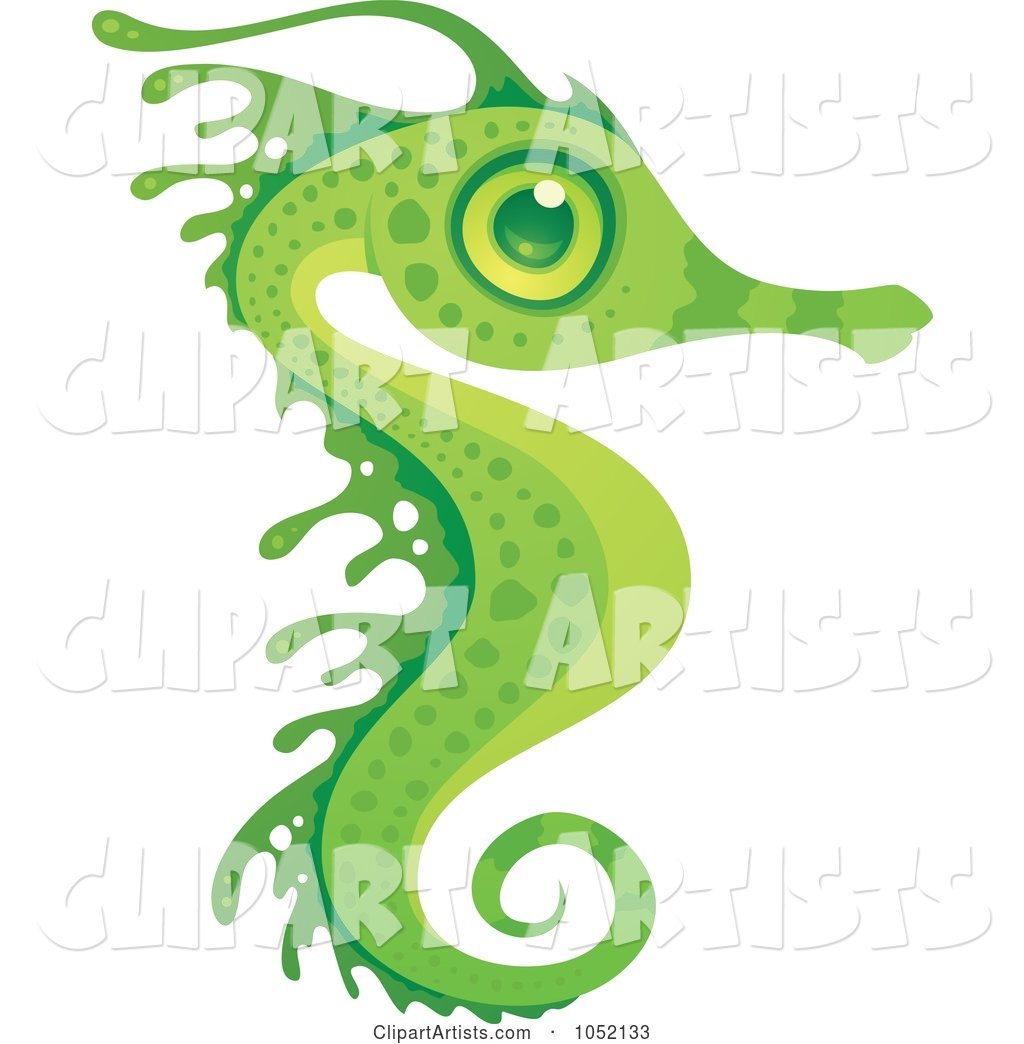 Exotic Green Seahorse