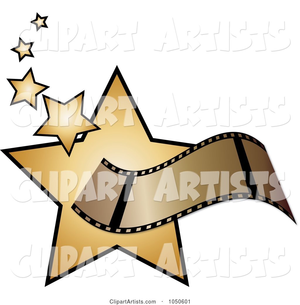 Film Strip over Golden Stars
