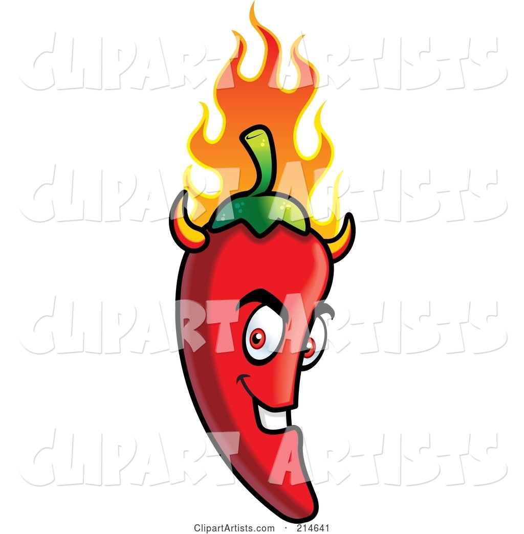 Flaming Evil Chili Pepper Devil