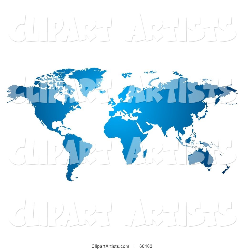 Gradient Blue World Atlas Map