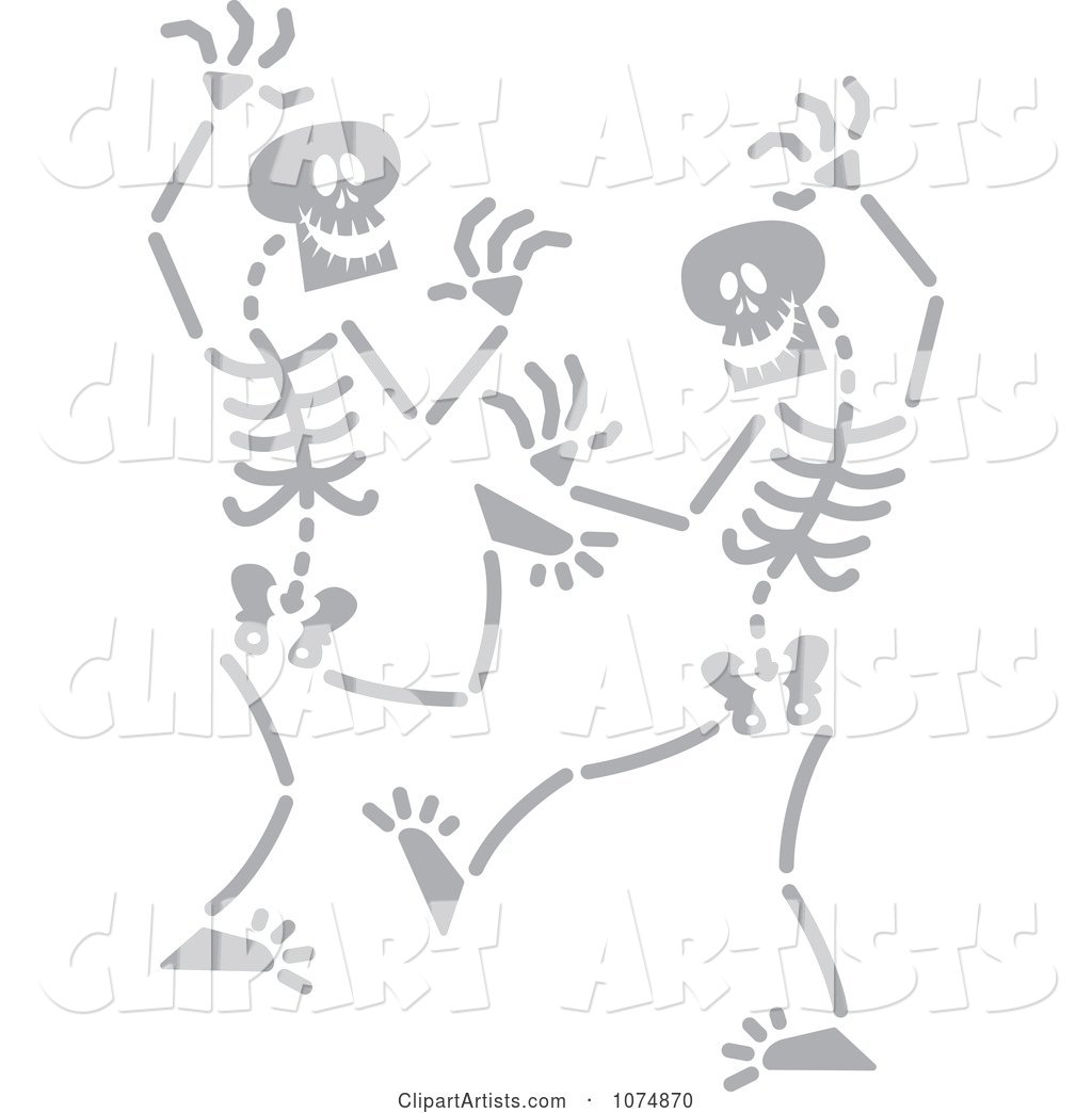 Gray Skeletons Dancing