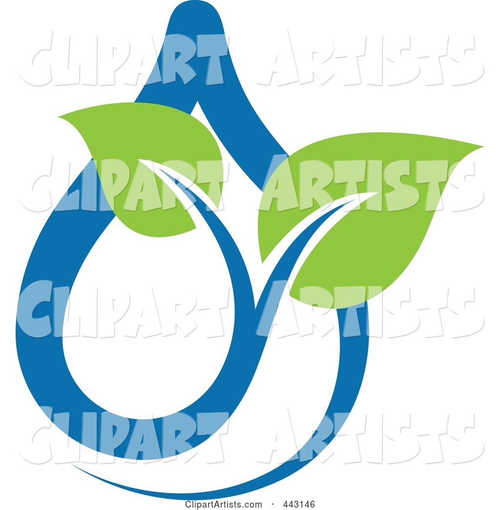 Green and Blue Ecology Logo Icon - 3