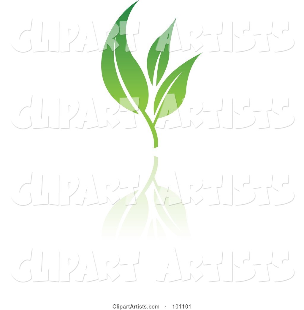 Green Leaf Logo Icon - 6