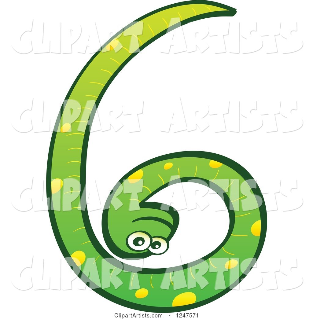 Green Number 6 Snake