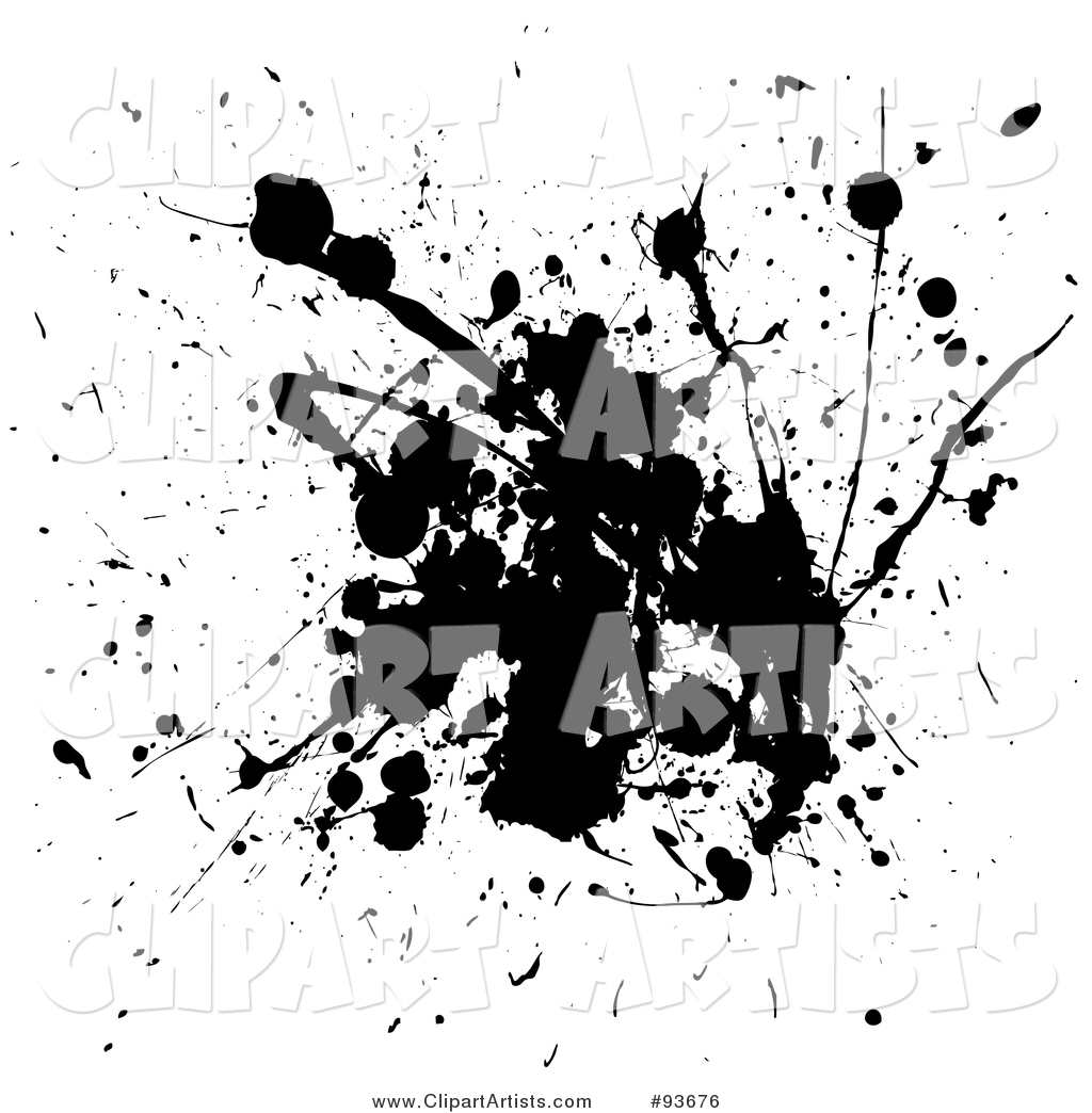 Grungy Black Splatter of Ink - 2