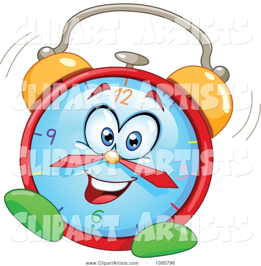 Happy Alarm Clock Ringing and Vibrating