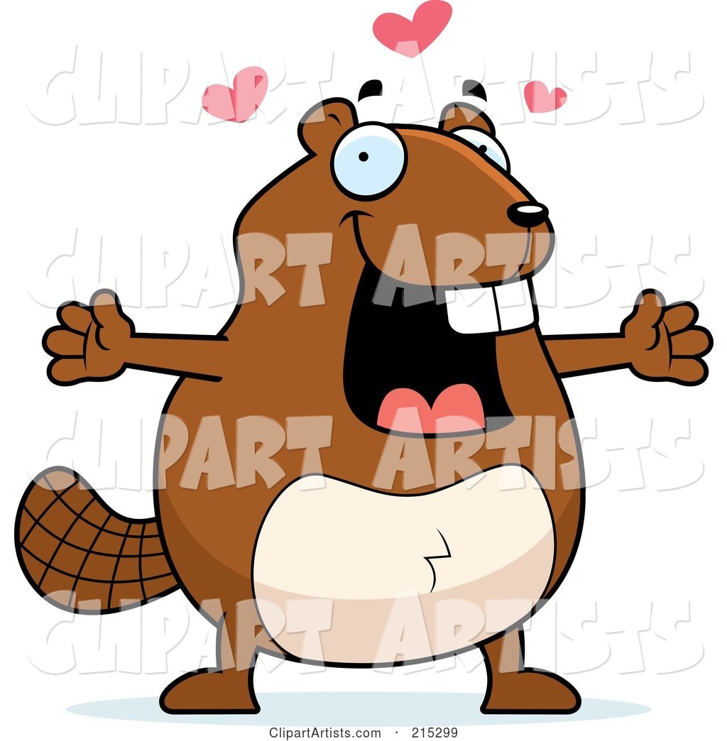 Happy Beaver in Love