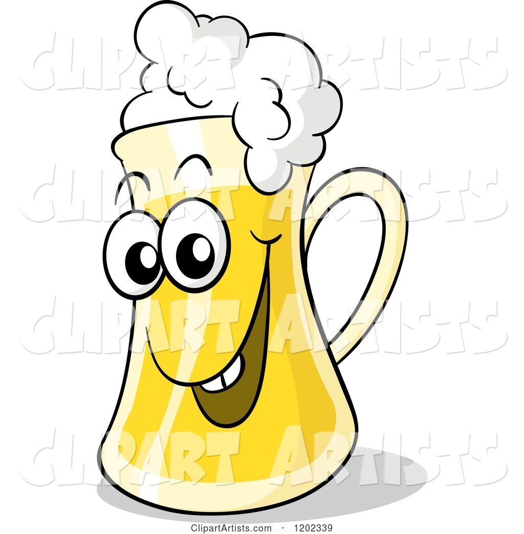 Happy Beer Mug with Froth