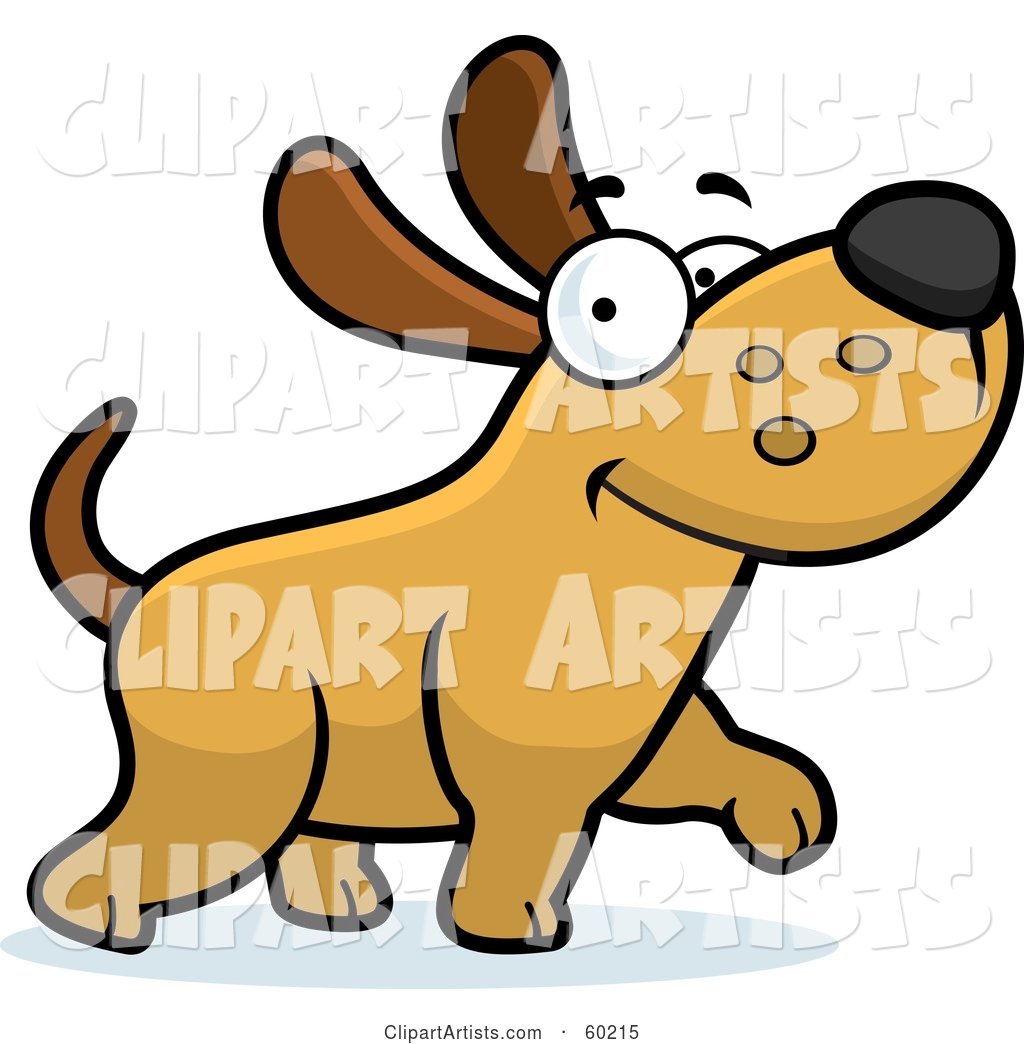 Happy Max Dog Character Walking