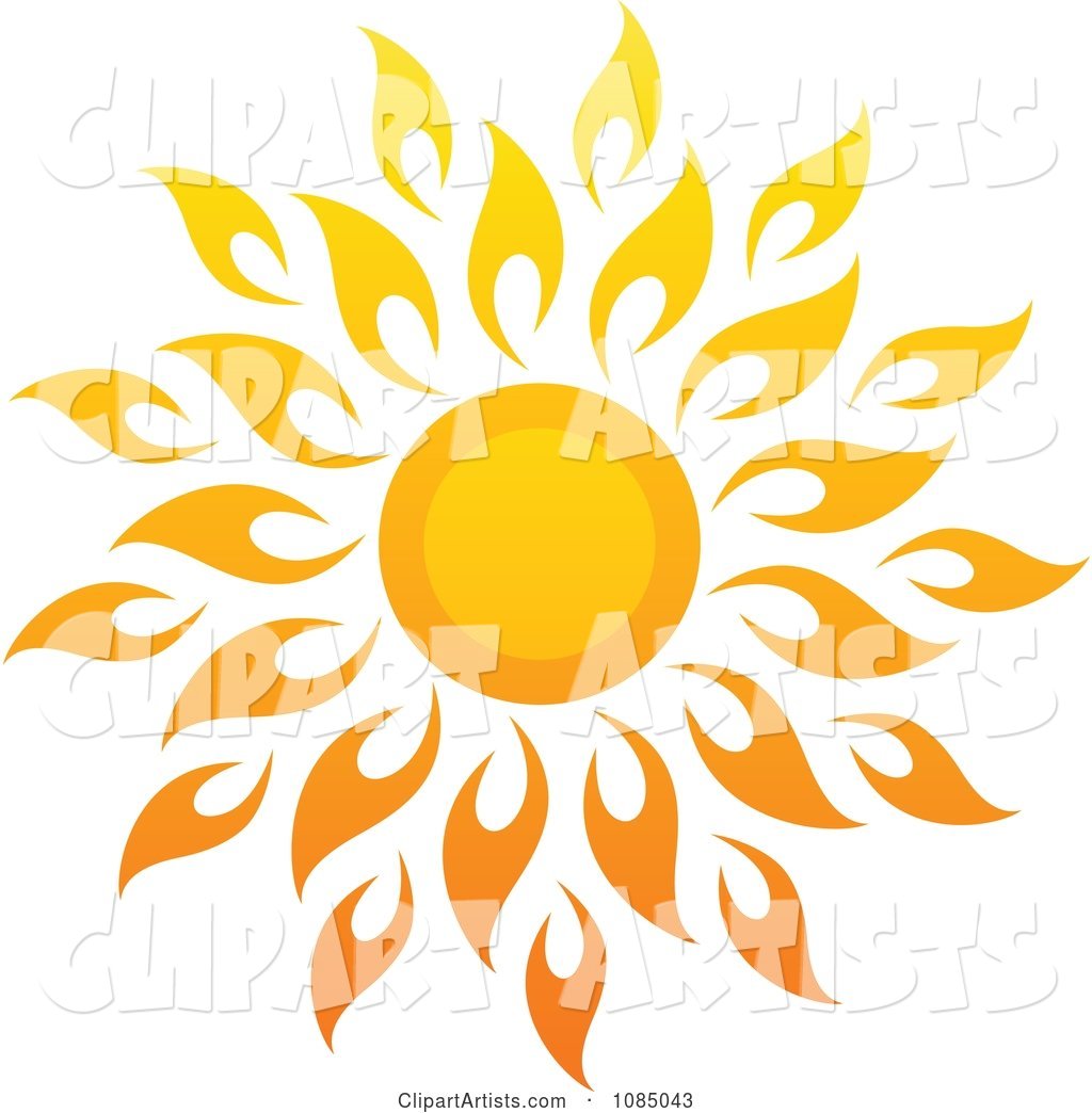 Hot Summer Sun with Petal Rays 1