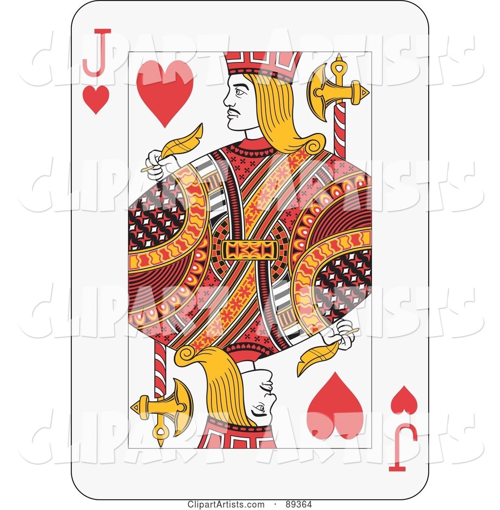 Jack of Hearts Playing Card Design