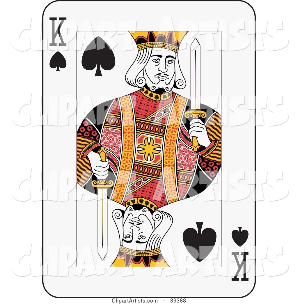 King of Spades Playing Card Design