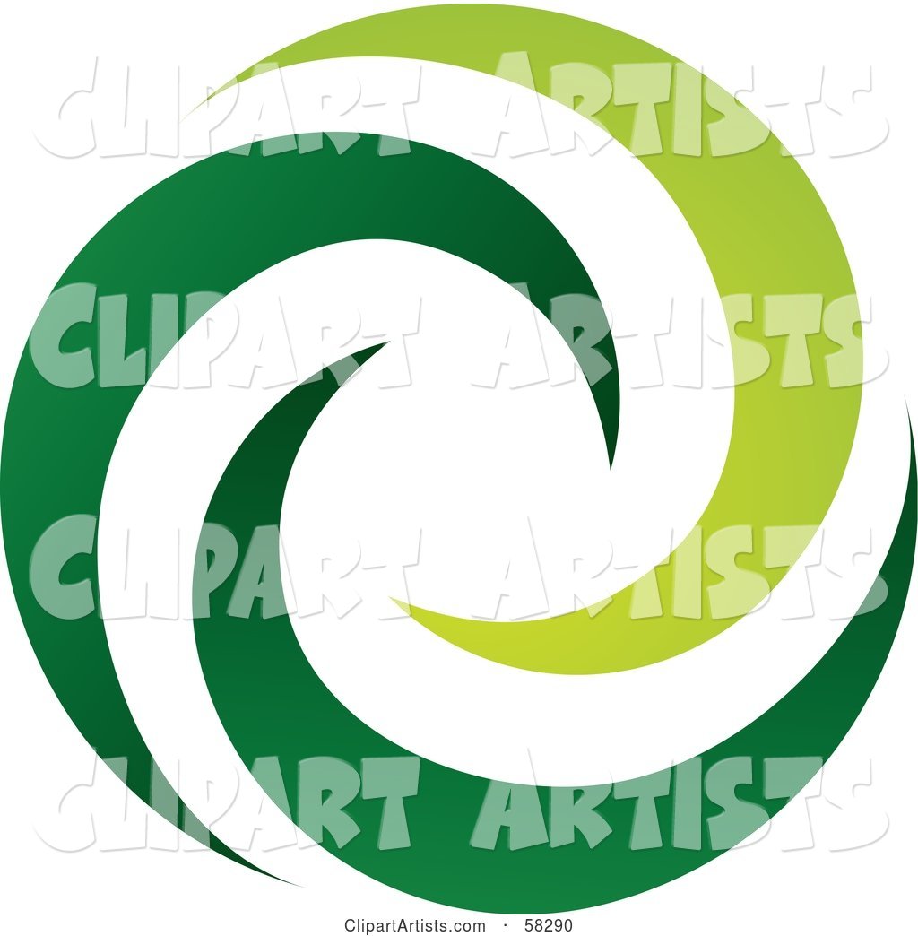 Logo of Green Spiraling Swooshes