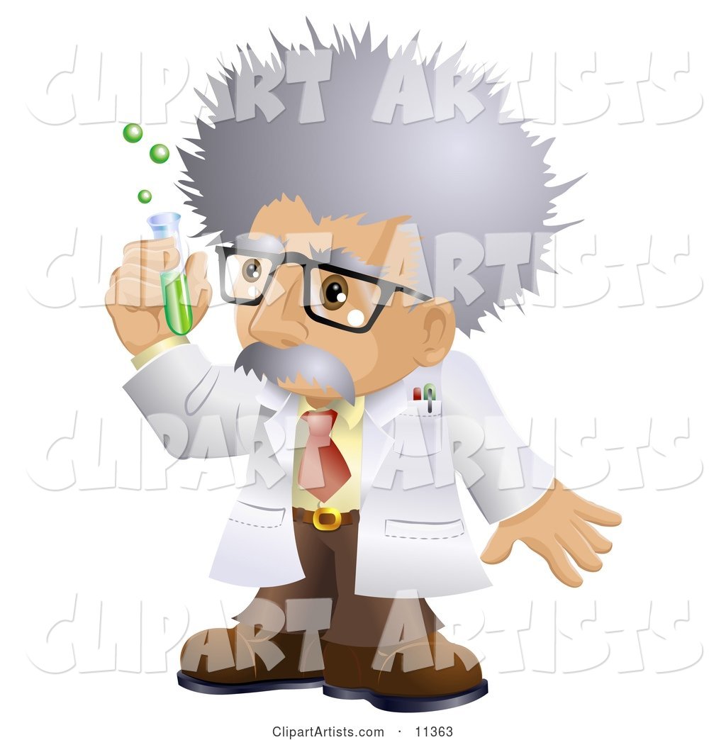 Male Scientist in a Laboratory, Holding a Test Tube