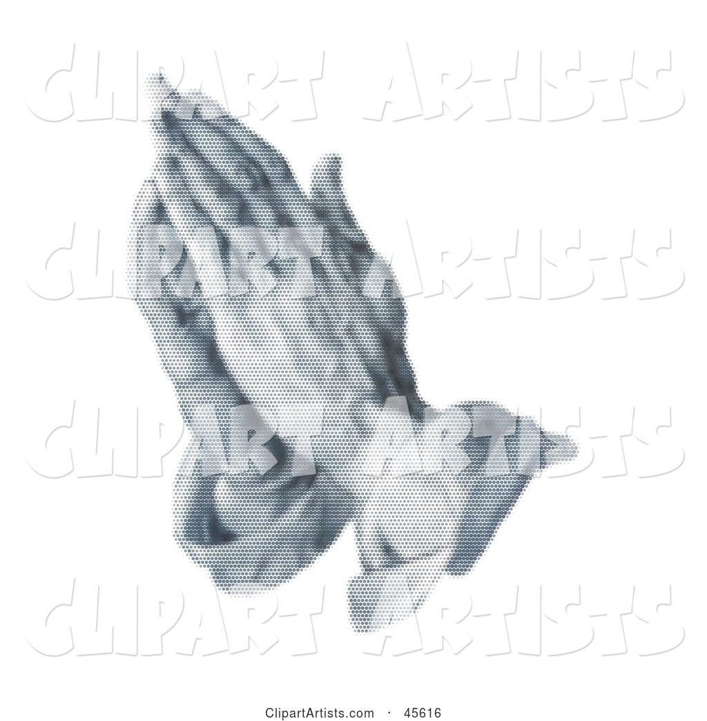 Man's Hands Held Together in Prayer