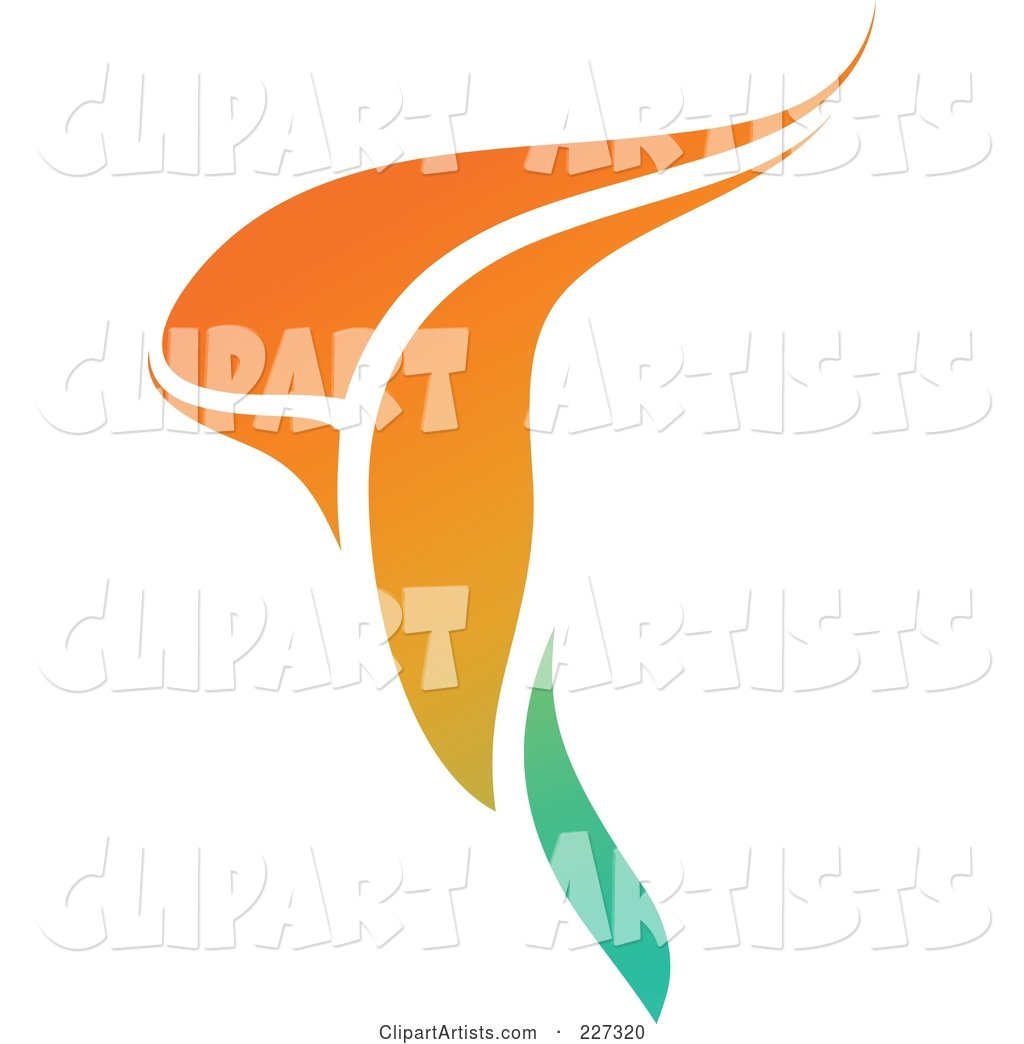 Orange Flower Logo Icon - 1