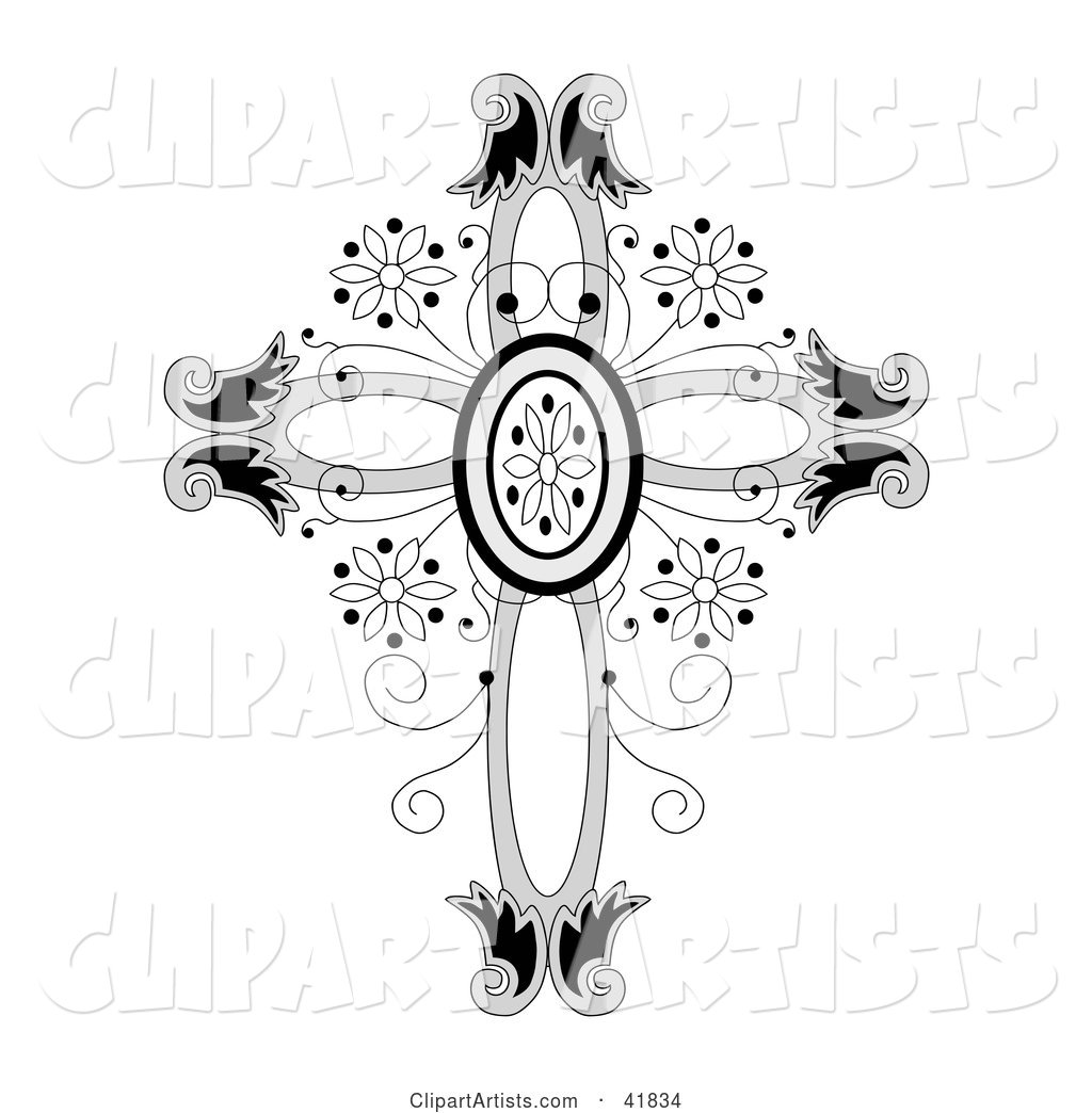 Ornate Floral Crucifix