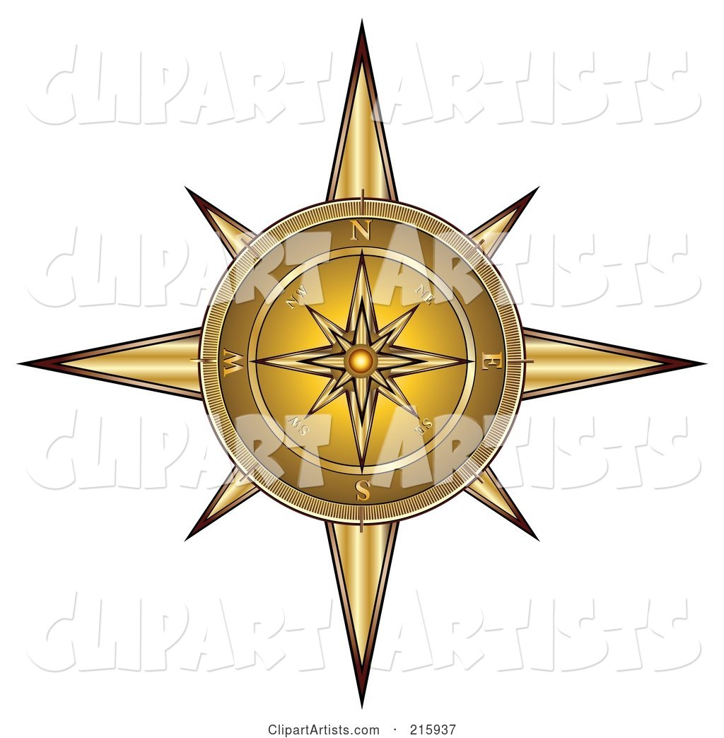 Ornate Golden Compass