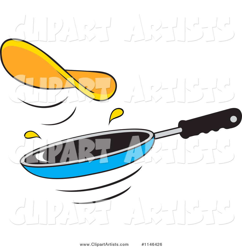Pancake Flipping over a Frying Pan