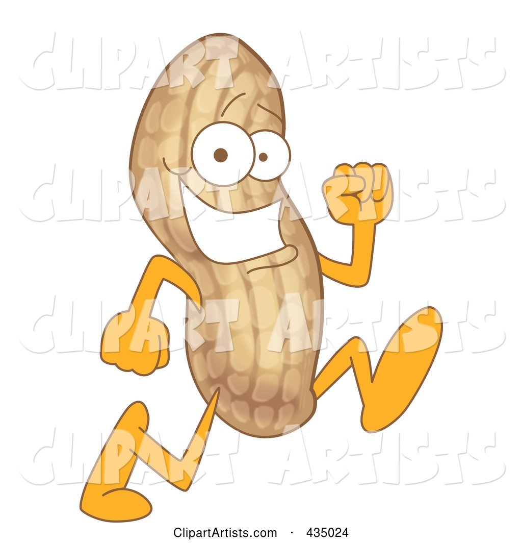 Peanut Mascot Running
