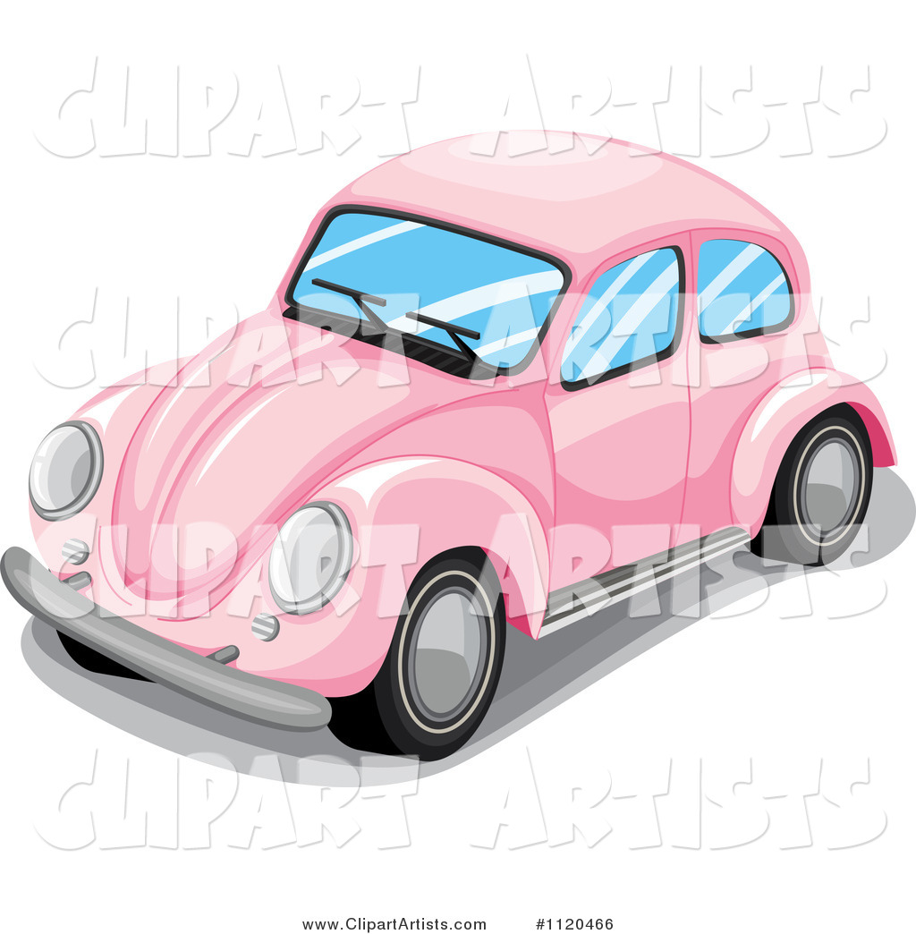Pink VW Slug Bug Car