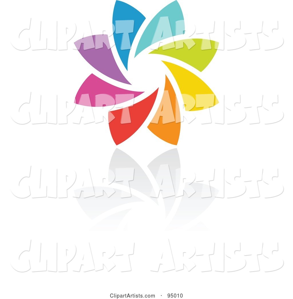 Rainbow Circle Logo Design or App Icon - 12