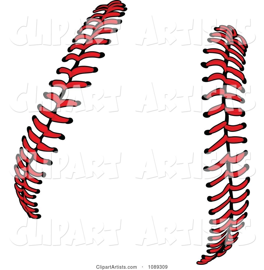 Red Baseball Lace Stitches
