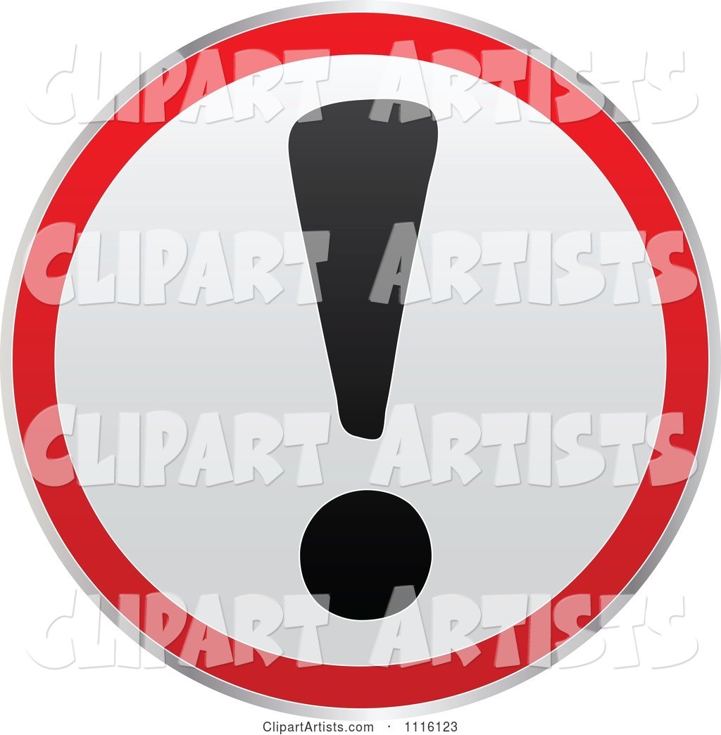 Round Exclamation Point Attention Sign