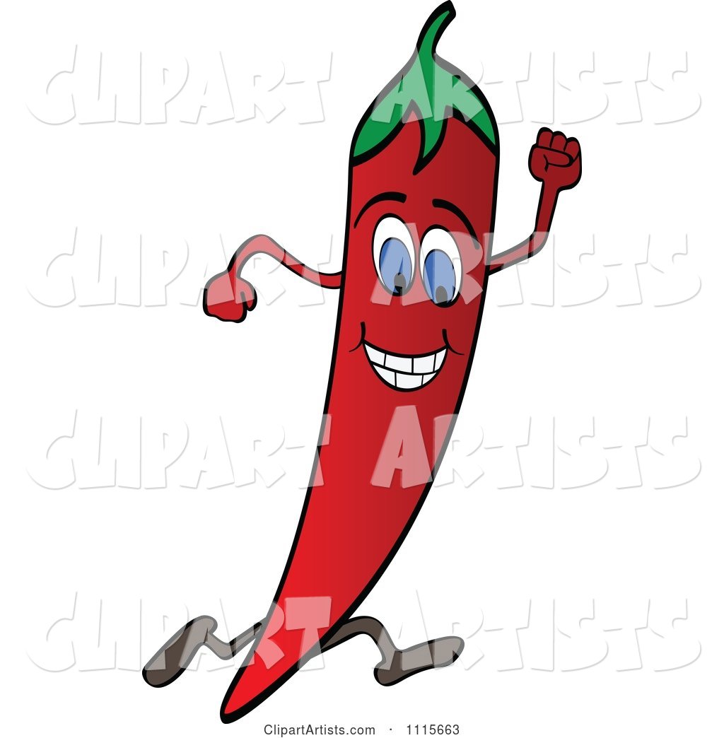 Running Red Chili Pepper