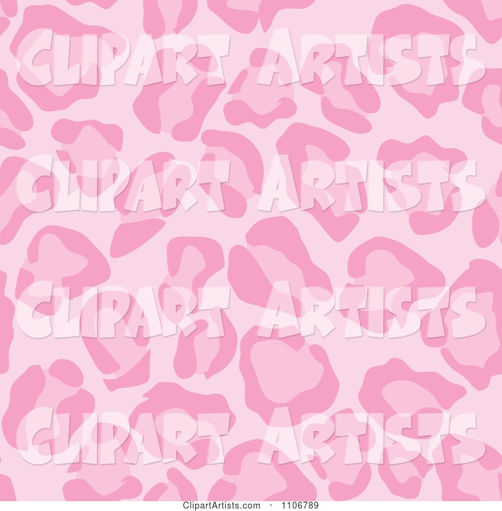 Seamless Pink Leopard Print Background Pattern 3