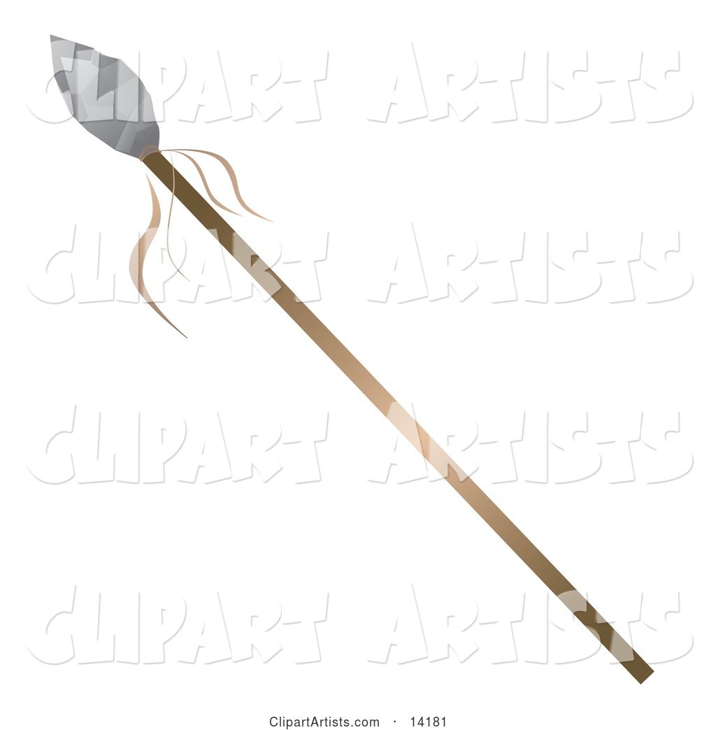 Sharp Spear with a Carved Rock