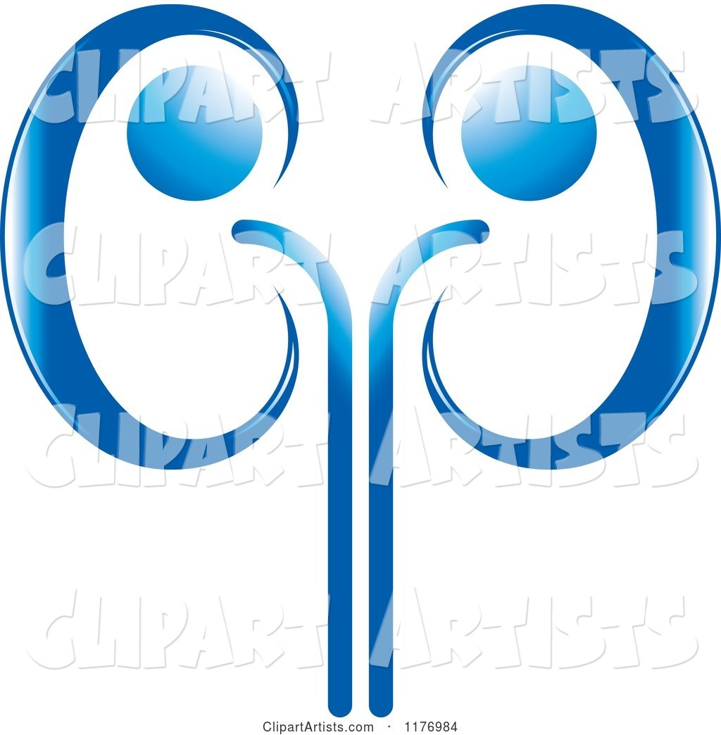 Shiny Blue Kidney Design